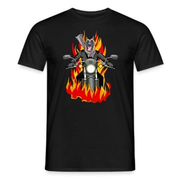 Rechtes Malinoisfeuer - Männer T-Shirt - Schwarz - Vorne - AI Model Male 178 light (178cm)