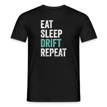 Burn Out Drifter Chemise Drift Car Drag Racing - T-shirt homme - noir - Devant - AI Model Male 178 light (178cm)