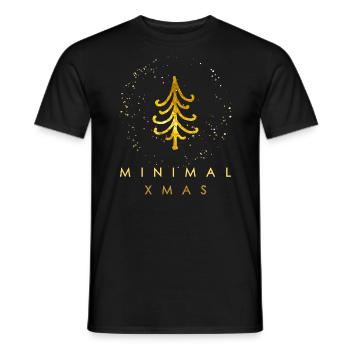 Minimalist Christmas - Men's T-Shirt - black - Front - AI Model Male 178 light (178cm)