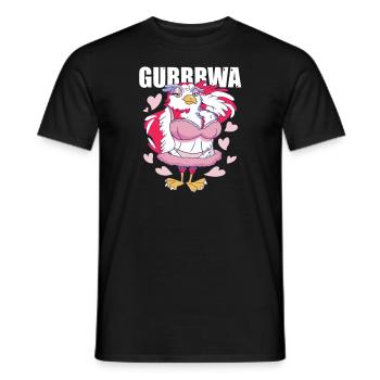 Gurrrwa sexy Polnische Taube lustig humorvoll Wort - Männer T-Shirt - Schwarz - Vorne - AI Model Male 178 light (178cm)