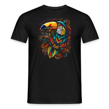 Tropischer Stammentukan - Männer T-Shirt - Schwarz - Vorne - AI Model Male 178 light (178cm)