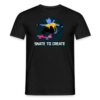 skate to create skating - Männer T-Shirt - Schwarz - Vorne - AI Model Male 178 light (178cm)