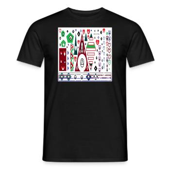 Beau et unique design géométrique magnifique.m.kh.a - T-shirt homme - noir - Devant - AI Model Male 178 light (178cm)