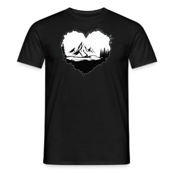 Randonnée en montagne Air de montagne servus alpin Alpiniste - T-shirt homme - noir - Devant - AI Model Male 178 light (178cm)