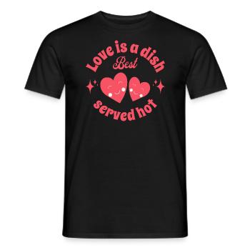 Humor Love Couple - Valentine's Day Idea - Men's T-Shirt - black - Front - AI Model Male 178 light (178cm)