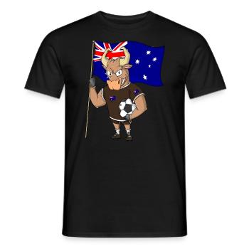 Stier Fan Australien - Männer T-Shirt - Schwarz - Vorne - AI Model Male 178 light (178cm)