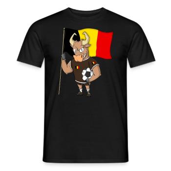 Taurus Fan Belgique - T-shirt homme - noir - Devant - AI Model Male 178 light (178cm)
