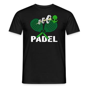 Padel Padel Tennis Padel Joueur de Tennis Padel Espace Padel - T-shirt homme - noir - Devant - AI Model Male 178 light (178cm)
