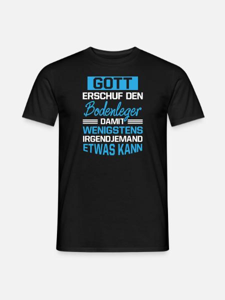 Gott Erschuf Bodenleger Handwerker Geschenk - Männer T-Shirt - Schwarz