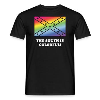 Le sud est coloré! - T-shirt homme - noir - Devant - AI Model Male 178 light (178cm)