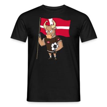 Taurus Fan Denmark - Men's T-Shirt - black - Front - AI Model Male 178 light (178cm)