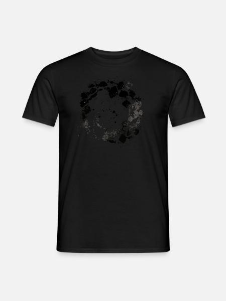 Schools of fish,fish,painting,black,graffiti,rays - Men's T-Shirt - black