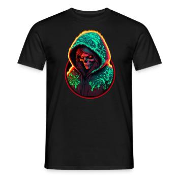 Bloodheavy Neon Acid Matryoshka Demon - Men's T-Shirt - black - Front - AI Model Male 178 light (178cm)