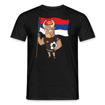 Stier Fan Serbien - Männer T-Shirt - Schwarz - Vorne - AI Model Male 178 light (178cm)