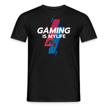 Le jeu est ma vie - T-shirt homme - noir - Devant - AI Model Male 178 light (178cm)