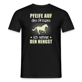 Pfeife Prinzen Nehme Hengst Pferdezucht Geschenk - Männer T-Shirt - Schwarz - Vorne - AI Model Male 178 light (178cm)