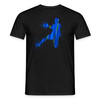 Handball, handballer, Beachhandball,Graffiti - Männer T-Shirt - Schwarz - Vorne - AI Model Male 178 light (178cm)