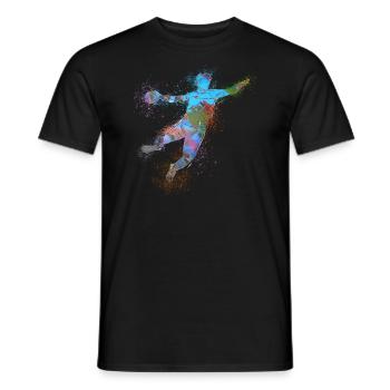 Handball, handballer, Beachhandball,Graffiti - Männer T-Shirt - Schwarz - Vorne - AI Model Male 178 light (178cm)