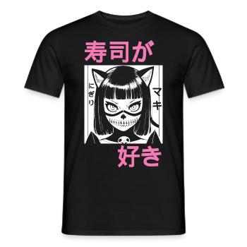 Ich Liebe Sushi - Nigiri und Maki - Männer T-Shirt - Schwarz - Vorne - AI Model Male 178 light (178cm)