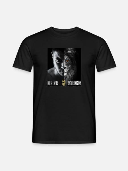 Brave and Strong - Männer T-Shirt - Schwarz
