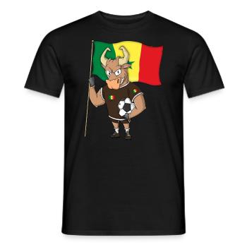 Taureau Fan Sénégal - T-shirt homme - noir - Devant - AI Model Male 178 light (178cm)
