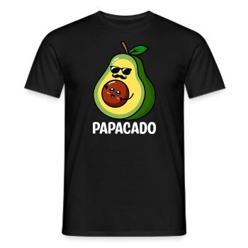 Papacado Avocado Guacamole Lovers Avocados - Men's T-Shirt - black - Front - AI Model Male 178 light (178cm)