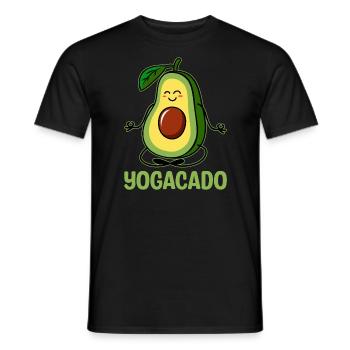 Yogacado Avocado Guacamole Lovers Avocados - Men's T-Shirt - black - Front - AI Model Male 178 light (178cm)