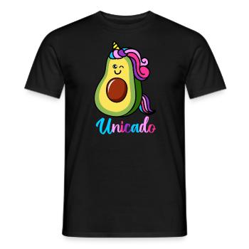Unicado Avocado Unicorn Guacamole Lover - Men's T-Shirt - black - Front - AI Model Male 178 light (178cm)