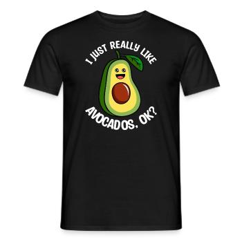 Really Like Avocados Guacamole Lover Avocado - Men's T-Shirt - black - Front - AI Model Male 178 light (178cm)