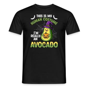Truly an avocado guacamole lover avocados - Men's T-Shirt - black - Front - AI Model Male 178 light (178cm)