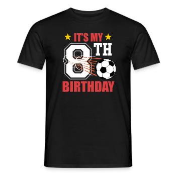 Joueur de football-8. - T-shirt homme - noir - Devant - AI Model Male 178 light (178cm)