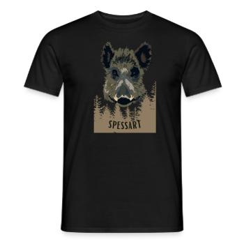Spessart Wildschwein - Männer T-Shirt - Schwarz - Vorne - AI Model Male 178 light (178cm)