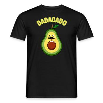 Dadacado Avocado Guacamole Lover Avocados - Men's T-Shirt - black - Front - AI Model Male 178 light (178cm)