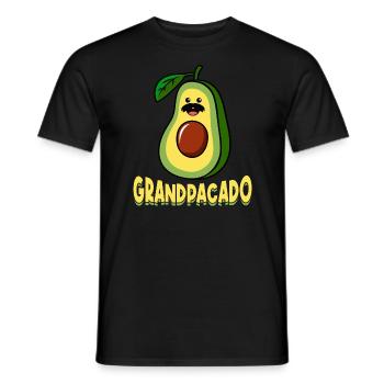 Grandpacado Avocado Guacamole Lovers Avocados - Men's T-Shirt - black - Front - AI Model Male 178 light (178cm)