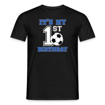 Fußballspieler 1. Geburtstag Fußball Sporttrainer - Männer T-Shirt - Schwarz - Vorne - AI Model Male 178 light (178cm)
