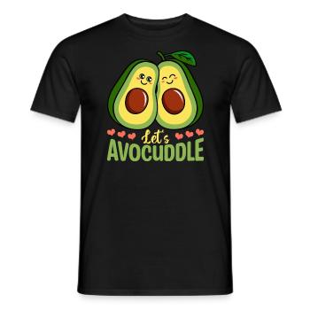 Avocuddle Guacamole Avocado Lovers Avocados - Men's T-Shirt - black - Front - AI Model Male 178 light (178cm)