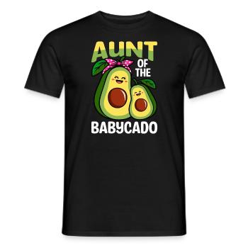Aunt of Babycado Guacamole avocado lover - Men's T-Shirt - black - Front - AI Model Male 178 light (178cm)
