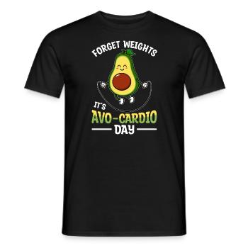 Avocardio Day Guacamole avocado lovers - Men's T-Shirt - black - Front - AI Model Male 178 light (178cm)