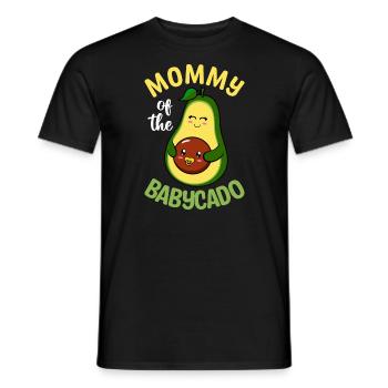 Mami of Babycado Guacamole avocado lovers - Men's T-Shirt - black - Front - AI Model Male 178 light (178cm)