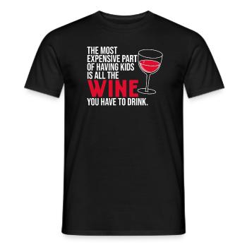 Nous devons boire des dictons de buveurs de vin - T-shirt homme - noir - Devant - AI Model Male 178 light (178cm)