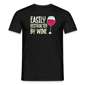 Distrait par les buveurs de vin - T-shirt homme - noir - Devant - AI Model Male 178 light (178cm)