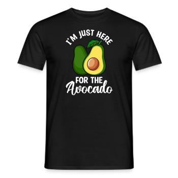 Nur Hier Für Avocado Guacamole-liebhaber - Männer T-Shirt - Schwarz - Vorne - AI Model Male 178 light (178cm)