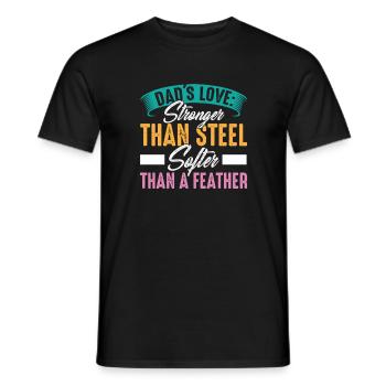 Vatertag Papa Liebe Stärker Papa Papa Vater Grafik - Männer T-Shirt - Schwarz - Vorne - AI Model Male 178 light (178cm)