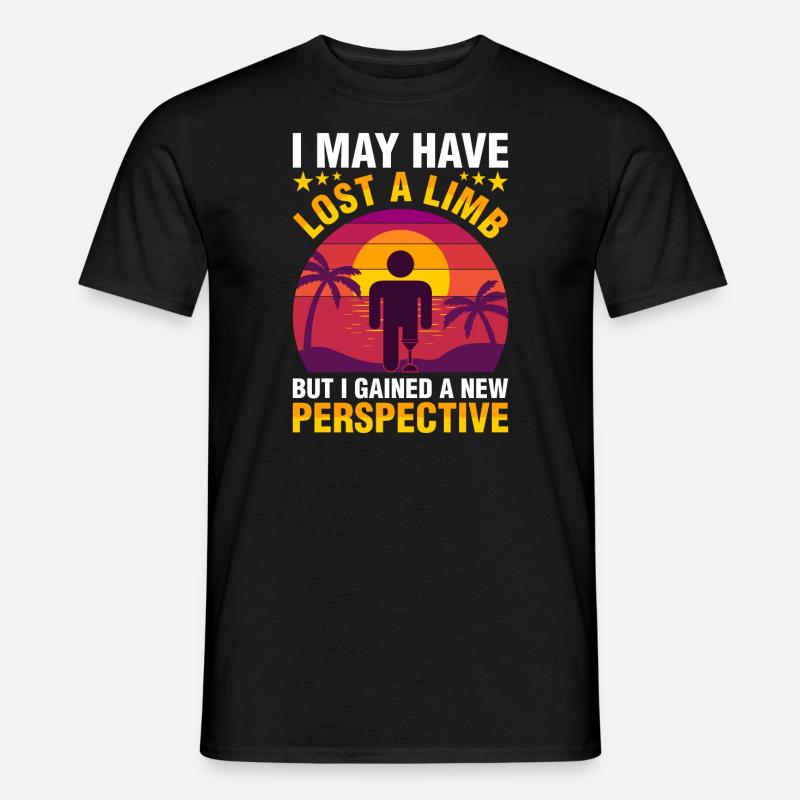 Amputee has lost a limb - Men’s T-shirt - black