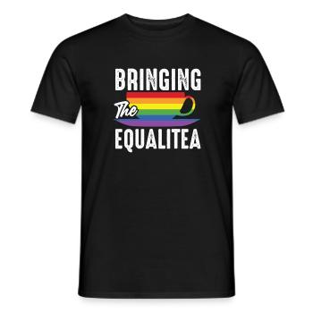 Equalitea Chai Buveurs de thé Amateurs de thé Chai Thé - T-shirt homme - noir - Devant - AI Model Male 178 light (178cm)