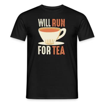 Va courir pour le thé Chai Buveurs de thé Amateurs de thé Chai - T-shirt homme - noir - Devant - AI Model Male 178 light (178cm)