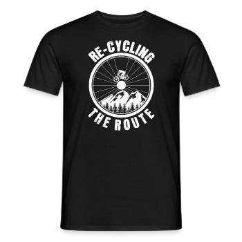 Re-recycling bike lovers cycling bike - Men's T-Shirt - black - Front - AI Model Male 178 light (178cm)