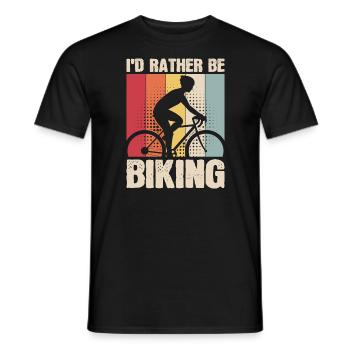 Rather Be Biking Bike Cycling Lovers - Men's T-Shirt - black - Front - AI Model Male 178 light (178cm)