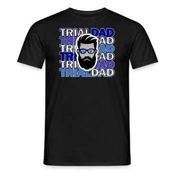 Father's Day 2024 Trialbike Daddy Racing Sport TRIAL - Men's T-Shirt - black - Front - AI Model Male 178 light (178cm)