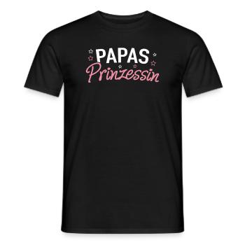 Papas Prinzessin Töchter Nachwuchs Schwangerschaft - Männer T-Shirt - Schwarz - Vorne - AI Model Male 178 light (178cm)
